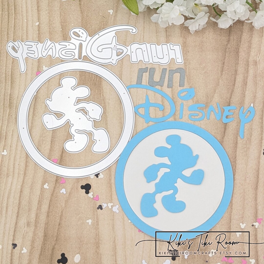 Disney Cut Sign MOUSE RUN *exclusive* Disney Metal Cutting Die Set / for Scrapbooks ...