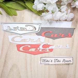 CARS LOGO **Exclusivo** Corte Die / Para Scrapbooks / Cartões / Diários / Projetos DIY