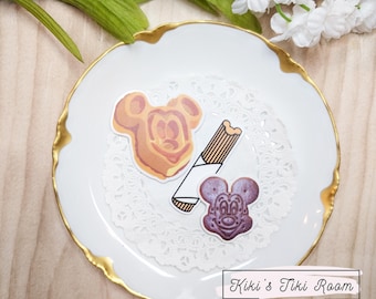 SNACK TIME #2 Set of 3 Resin Flatback Embellishments/ For Scrapbooks / Cards/ Journals/ DIY Projects