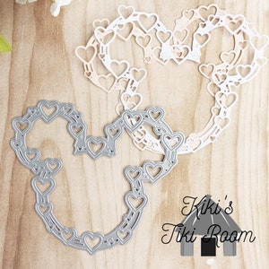 Fustelle in metallo con testa HEART MOUSE / per album di ritagli / cartoline / diari / progetti fai da te