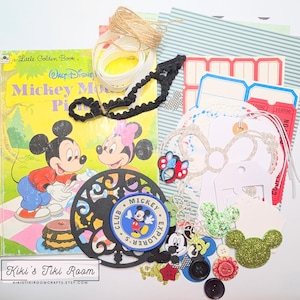 Petit kit de petits livres dorés MINNIE # 1/ livre d'autographes/ journal indésirable/ livre réutilisé/livre unique/scrapbooking/cartes/projet de bricolage