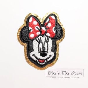 MINNIE MOUSE # 3 Gestickter Aufnäher / Aufnäher / Aufnäher für Scrapbooks / Journale / DIY-Projekte