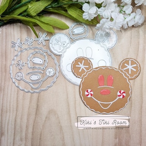 GINGERBREAD MOUSE Head Metal Cutting Die Set / For Scrapbooks / Cards/ Journals/ DIY Projects