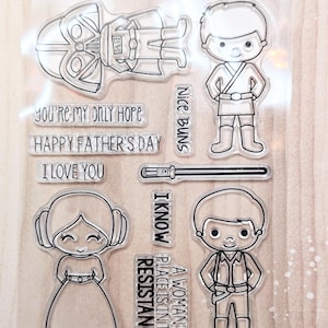 STAR WARS Set n. 39 Set di timbri decorativi/per album/biglietti/agende/progetti fai da te