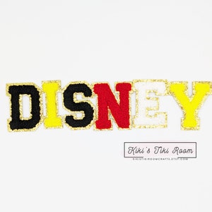 DISNEY BUCHSTABE Chenille Aufnäher / Aufnäher / Aufnäher / Aufnäher / Aufnäher / Aufnäher / Aufnäher / Aufnäher