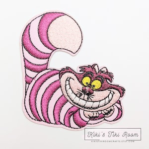 CHESHIRE CAT Embroidered Iron On Patches/ Sew on Patch/For Scrapbooks /Journals/ DIY Projects