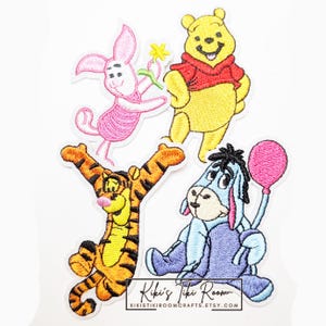 POOH & FRIENDS Geborduurde opstrijkpatches/naaipatch/voor plakboeken/Journals/ DIY-projecten