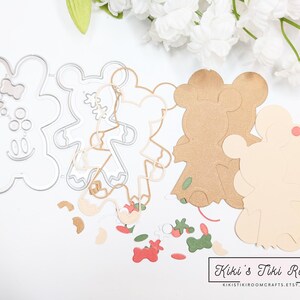Conjunto de matrizes de corte de metal GINGERBREAD MOUSE / para álbuns de recortes / cartões / diários / projetos DIY