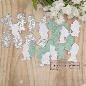 SNOW WHITE & Dwarfs Metal Cutting Dies / For Scrapbooks / Cards/ Journals/ DIY Projects