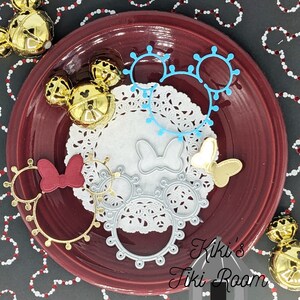 CHRISTMAS LIGHTS Minnie Metal Cutting Die / For Scrapbooks / Cards/ Journals/ DIY Projects