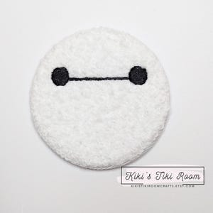 BAYMAX SUPERHERO Chenille Embroidered Patch with pin back/For Scrapbooks /Journals/ DIY Projects/Lapel Pin