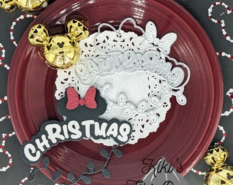 JUL MINNIE Metall Skärform / För Scrapbooking / Kort / Journaler / DIY Projekt