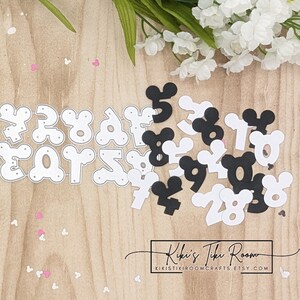 MOUSE NUMBERS Metal Cutting Die Set / For Scrapbooks / Cards/ Journals/ DIY Projects