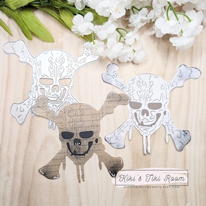 Matriz de corte de metal PIRATE SKULL / para álbuns de recortes / cartões / diários / projetos DIY