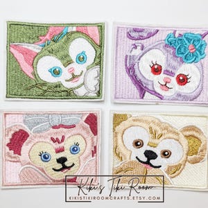 DUFFY & FRIENDS Embroidered Iron On Patch/ Sew on Patch/For Scrapbooks /Journals/ DIY Projects
