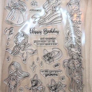 PRINCESS SET # 38 Dekoratives Stempel Set/ Für Scrapbooks/ Karten/ Planer/ DIY-Projekte