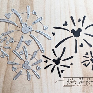Conjunto de matrizes de corte de metal FIREWORKS SET / para álbuns de recortes / cartões / diários / projetos DIY