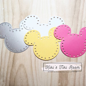 PUNKT MAUS Kopf *Exklusive* Blume Metall Stanzform / Für Scrapbook/ Karten/ Journals/ DIY Projekte
