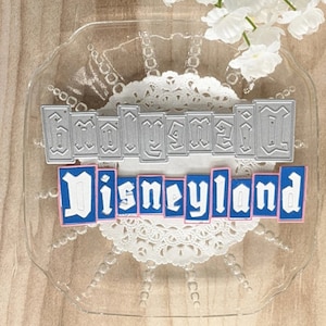 Troqueles de corte de metal RETRO DISNEYLAND / Para álbumes de recortes / Tarjetas / Diarios / Proyectos de bricolaje
