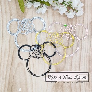 ROSA FLOR Cabeça de rato Metal Cutting Dies / Para Scrapbooks / Cartões / Diários / Projetos DIY