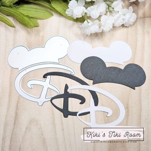 DISNEYWORLD D mit Mausohren **Exklusiv** Stanzschablone / Für Scrapbooking / Karten / Journals / DIY Projekte