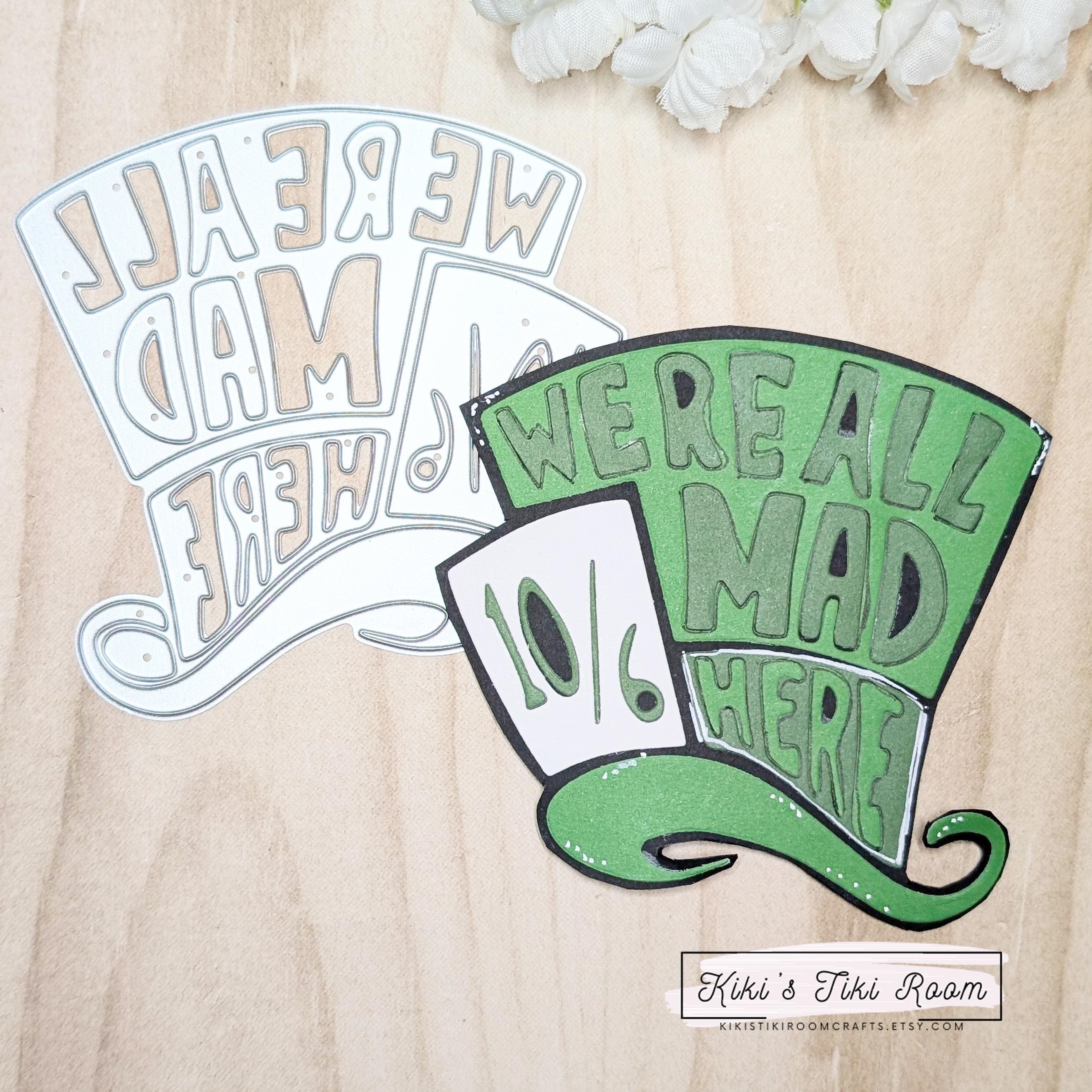 MAD HATTER'S Hat Metal Cutting Die / for Scrapbooks / Cards
