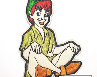 Patch brodé à repasser PETER PAN/patch à coudre/pour albums/journaux/projets de bricolage