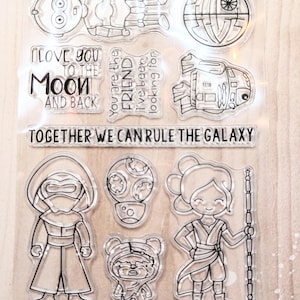 STAR WARS Set n. 40 Set di timbri decorativi/Per album/Biglietti/Planner/Progetti fai da te