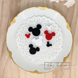 CABEÇA DE RATO Enfeites Acrílicos Inspirados na Disney / Para Scrapbooks / Cartões / Diários / Projetos DIY