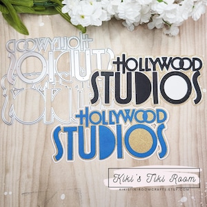 HOLLYWOOD STUDIOS *Exclusivo* Título Metal Cutting Dies / Para Scrapbooks / Cartões / Diários / Projetos DIY