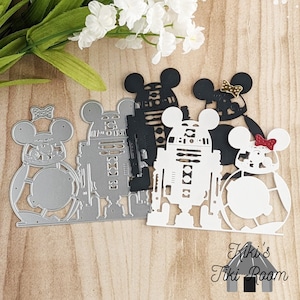 Conjunto de matrizes de corte de metal DROID FAMILY / para álbuns de recortes / cartões / diários / projetos DIY