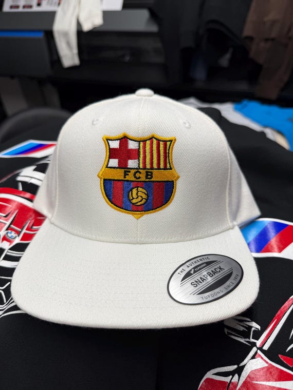 Fc Barcelona Logo Hat- Embroidered - Etsy