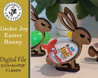 Osterhase Kinder Joy Eierhalter Digitale Datei Glowforge Laser Cut