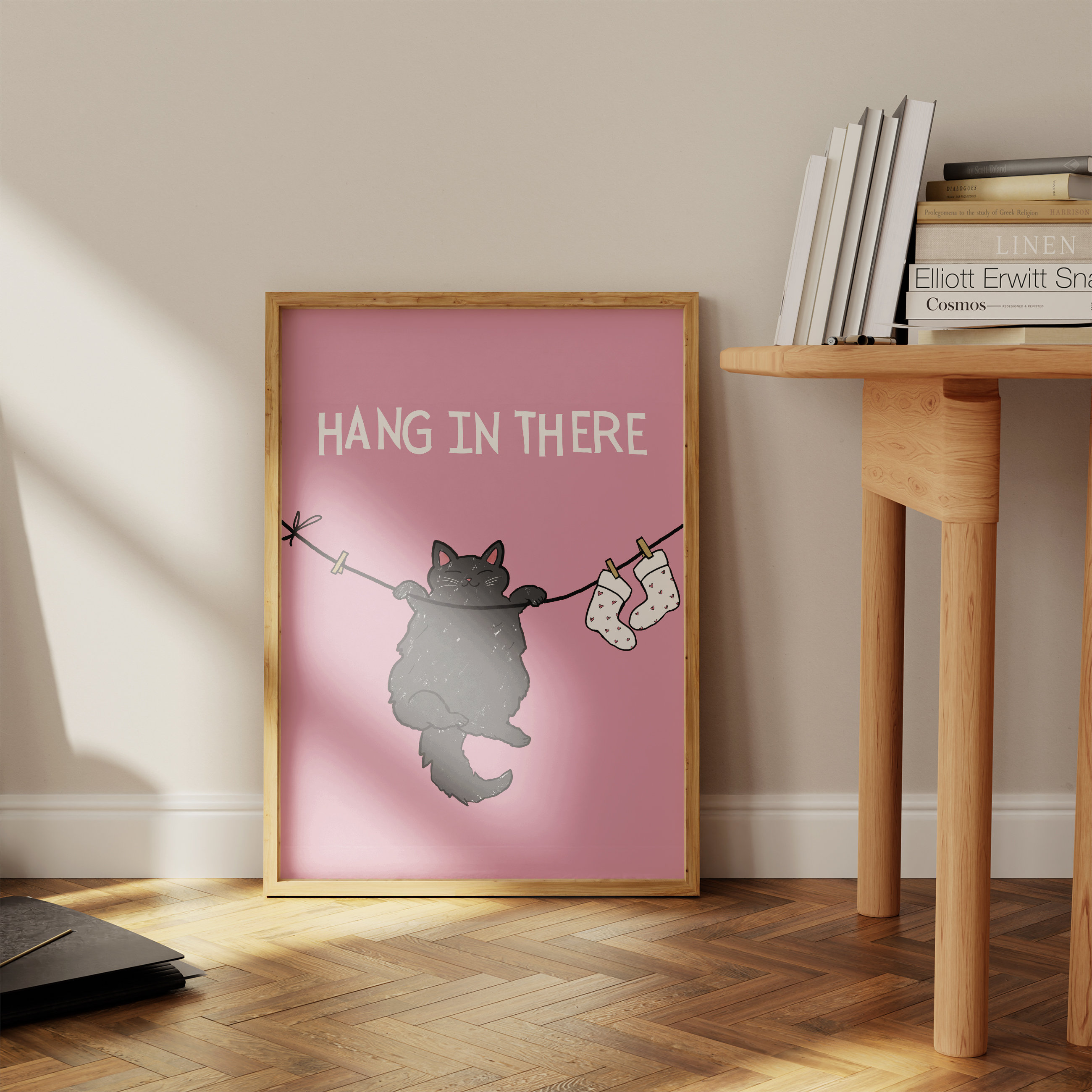 Hang in There Printable Cat Wall Art Cat Lover Poster Cute Quote Print ...