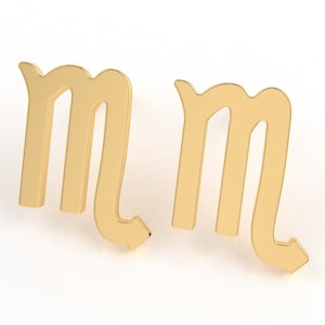 14k Skorpion Sternzeichen Ohrringe In solidem 14k / 10k Gold Ohrstecker Konstellation Oktober und November Sternzeichen / Geschenk für Sie