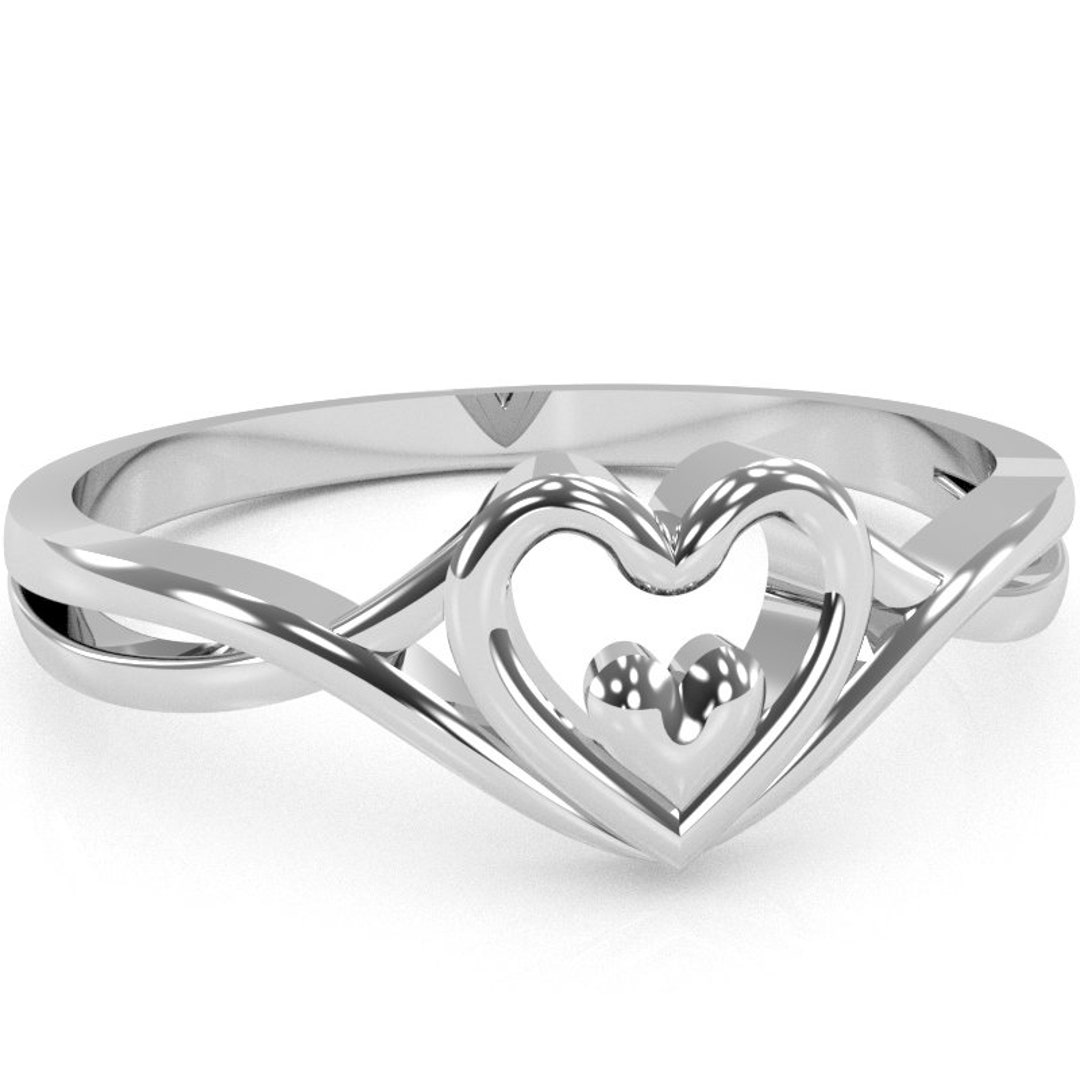 14k Gold Heart Shape Ring 14k Twisted Heartinheart Love Ring