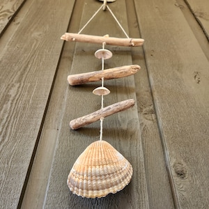 Driftwood and Seashell Mobile or Wall Hanging