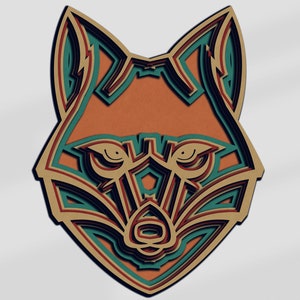 Fox Multilayer SVG/ Animal Cut File/ 3D Layer/ Plywood Cutting/ Paper ...