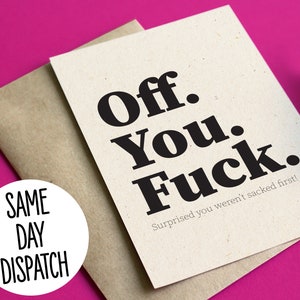 Départ drôle et impoli / nouvelle carte de travail - Off You Fuck