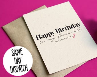 Carte d'anniversaire de la personne préférée
