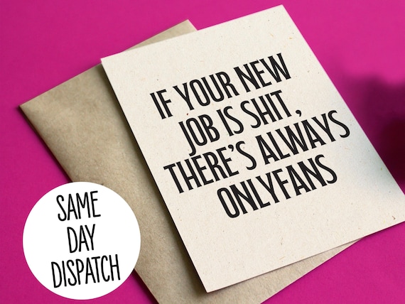 Funny New Job Card: Rude Leaving Gift, Colleague Humor