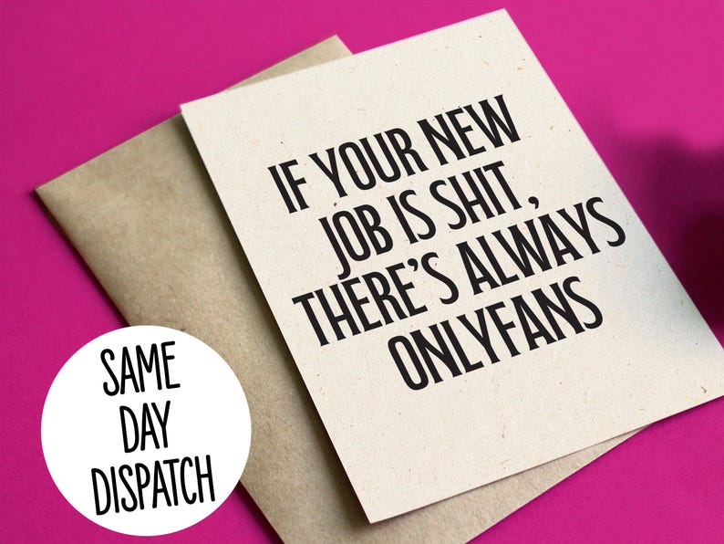 Funny New Job Card: Rude Leaving Gift, Colleague Humor image 1