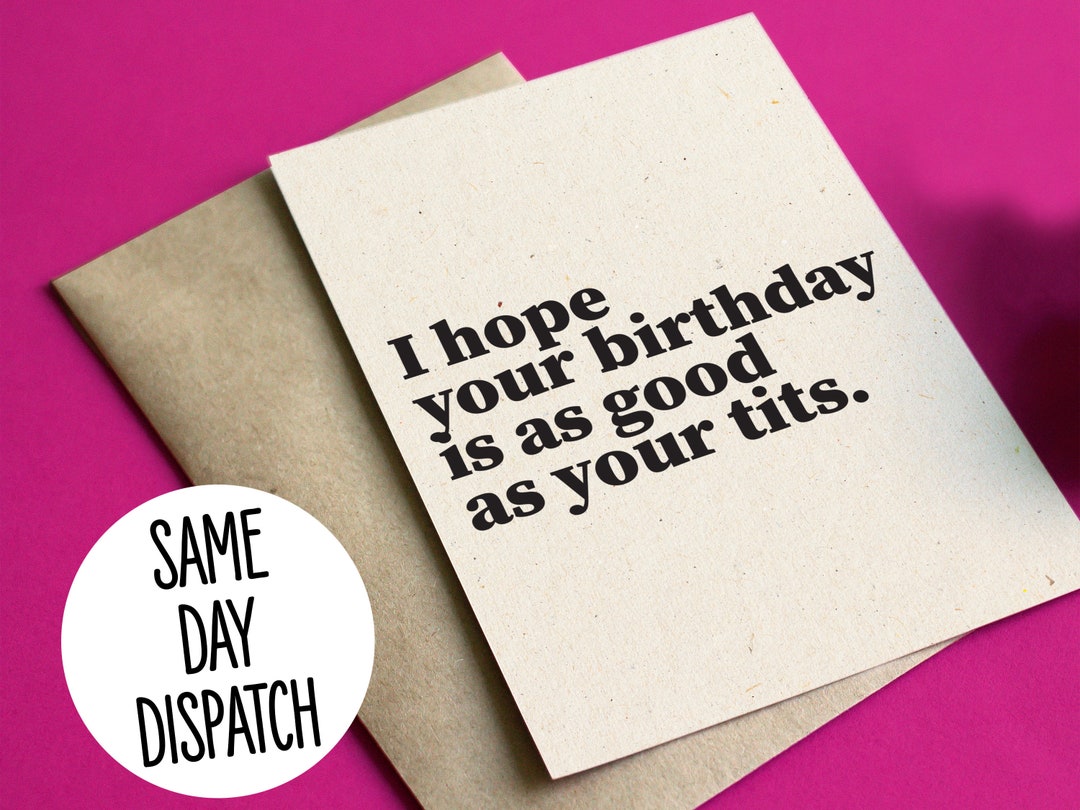 Funny Rude Birthday Card: Explicit Recycled Card - Etsy