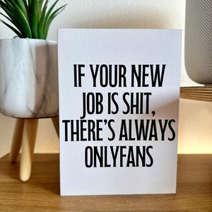 Funny New Job Card: Rude Leaving Gift, Colleague Humor image 2