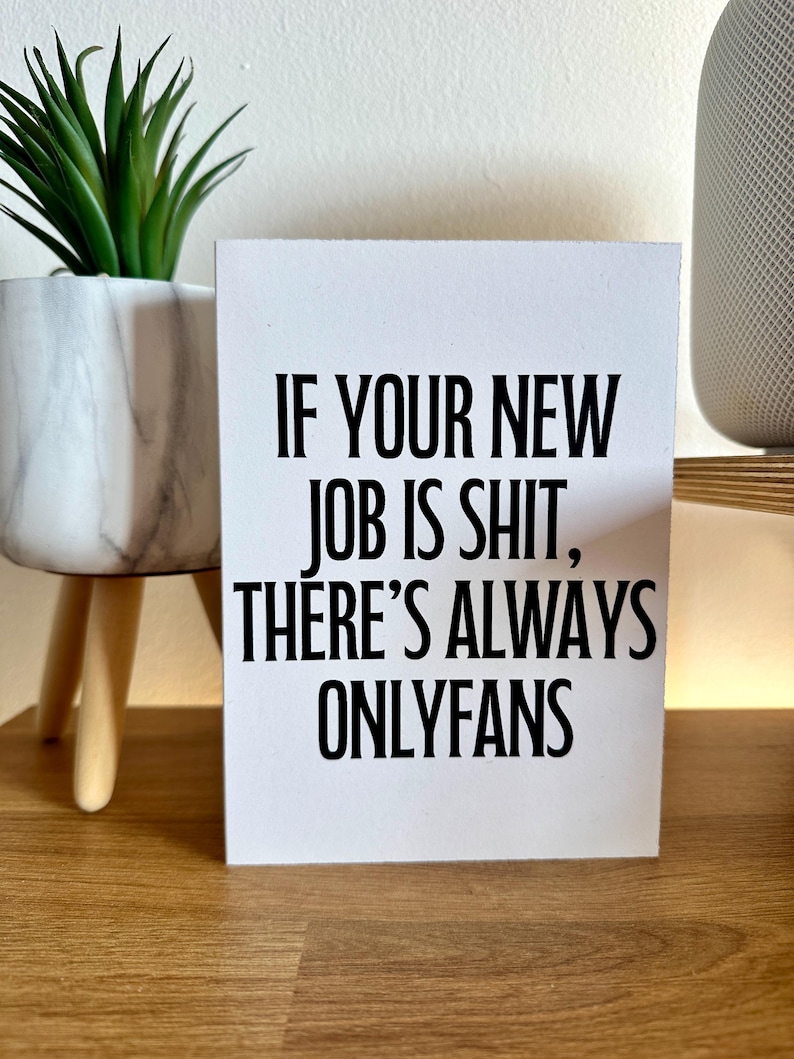Funny New Job Card: Rude Leaving Gift, Colleague Humor image 2