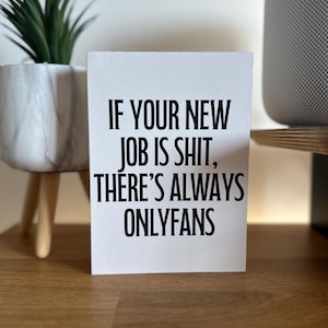 Funny New Job Card: Rude Leaving Gift, Colleague Humor image 3