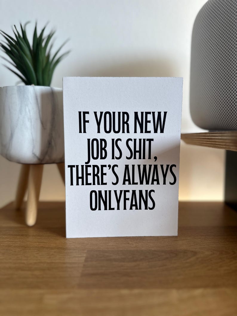 Funny New Job Card: Rude Leaving Gift, Colleague Humor image 3