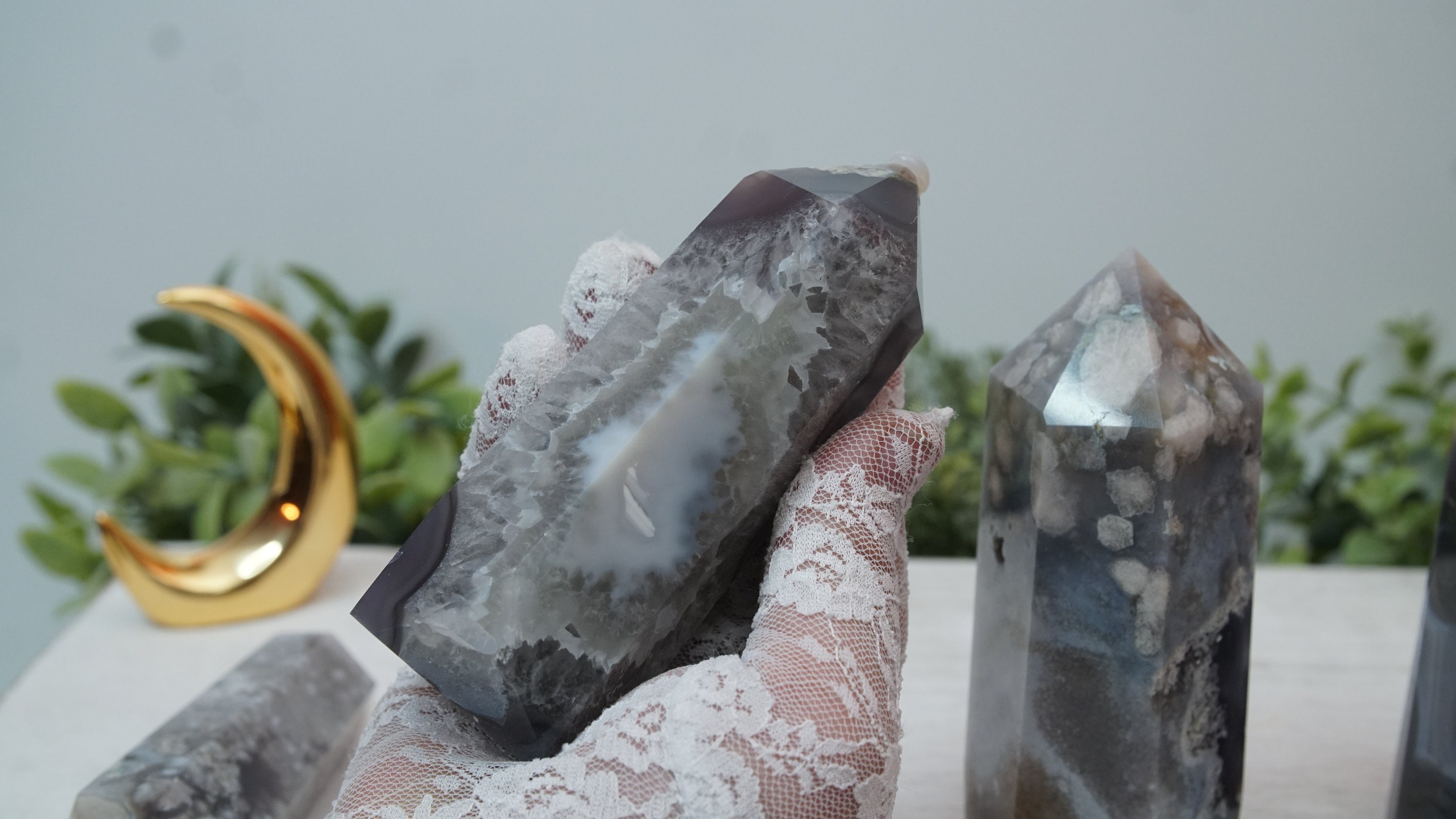黒花瑪瑙タワー | 高品質 | 米国販売業者 - Etsy 日本