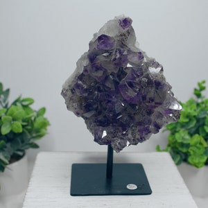 Large Amethyst Cluster Crystal With Stand | High Quality | US Seller