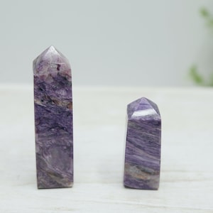 Charoite Gorgeous Purple Crystal Towers | High Quality | US Seller